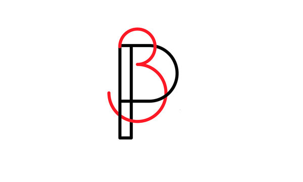 Letter Initial p3 Vector Logo Design