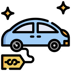 CAR filled outline icon,linear,outline,graphic,illustration