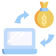 EXCHANGE flat icon,linear,outline,graphic,illustration