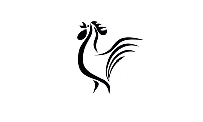 Letter Initial Roaster HEN Vector Logo Design