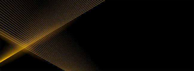 Orange minimal curved lines abstract futuristic tech background. Vector digital banner design