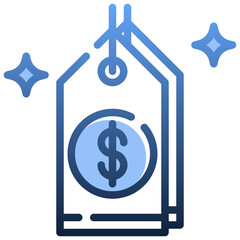 PRICE TAG Gradient icon,linear,outline,graphic,illustration