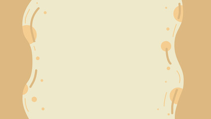 Smooth Curve Brown Frame on Yellow Background