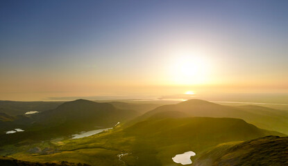 sunset in the mountains