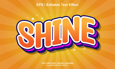 Shine editable text effect