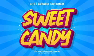 Fototapeta premium Sweet candy editable text effect