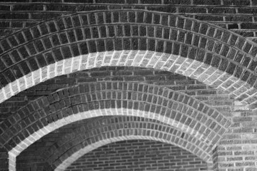 black and white wall