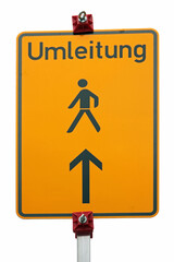 Umleitung für Fußgänger