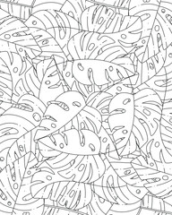 A jungle leaves coloring background