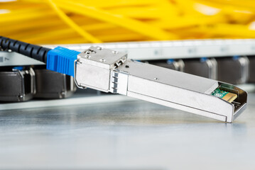 Optical gigabit SFP module with patch cord cable for IT network