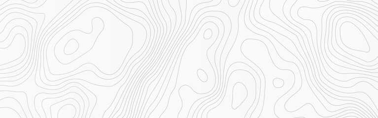 Fototapeta premium Mountain topographic map background with red lines texture, Luxury white abstract topographic map background with white lines texture. 