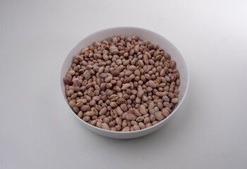 A bowl of kidney beans isolated