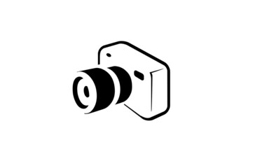 Creative Black Camera Logo Design Symbol Vector Illustration