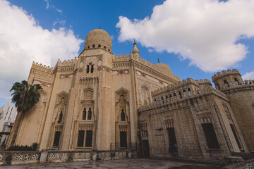 Alexandria, Egypt - November 03, 2021: Exterior View to the Very Beautiful Example of Islamic Art -...