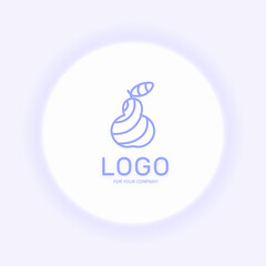 Pear icon Pear logo fruit logotype Vegetables outline icon vector illustration fruit Icon Contour isolated image on white background