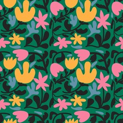 Hand drawn different colors, pattern seamless. Abstract modern trendy vector illustration. All elements are isolated. Flat design, cartoon, vector illustration.