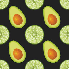 hand draw vegetable seamless pattern design