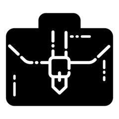 Business Briefcase Flat Icon Isolated On White Background