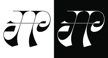 letter H initial logo monogram vector elegant