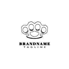 knuckles logo cartoon icon design template black isolated symbol