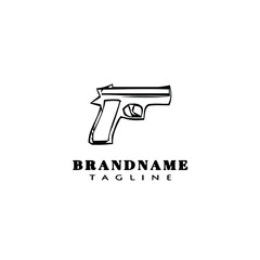 gun design logo template icon vector illustration