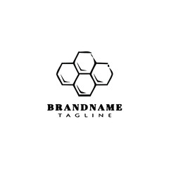 Obraz premium honey cartoon design logo template icon black isolated vector