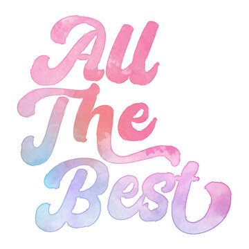 Text ‘All The Best’ written in hand-lettered watercolor script font.