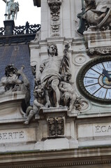 Obraz premium The facade of the city hall of Paris, France