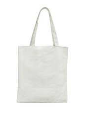 Canvas bag on isolated white background.Cloth bags instead of plastic bags in shopping for the environment.Object clipping path