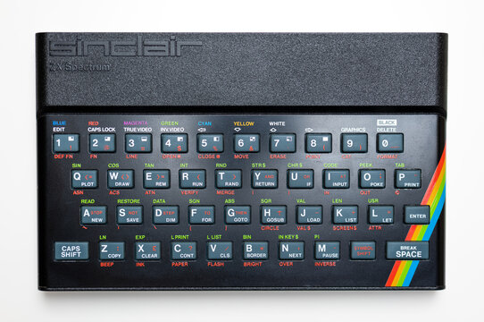Sinclair ZX Spectrum home computer (Top view)