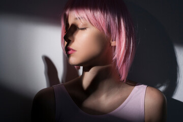 Fototapeta premium girl with botox hair photo for magazine