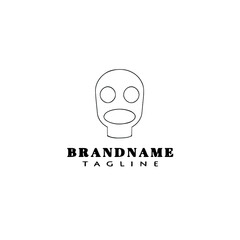 skull logo cartoon icon design template vector