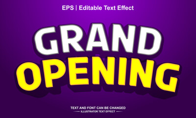 Grand opening editable text effect