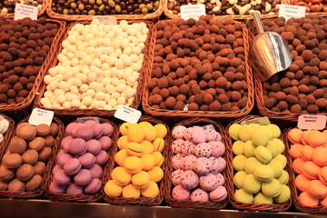 Macarons on display