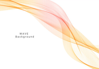 Decorative design modern pattern with stylish smooth yellow wave background