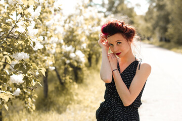 Fototapeta premium beautiful hair, hairstyle, makeup, glamour, style, fashion, cover, magazine, banner