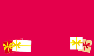 プレゼントボックスの背景・壁紙 リボンとギフト の包装紙 セット ベクターイラスト