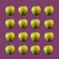 Isolated yellow apples