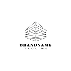 hotel logo cartoon icon design template black isolated vector