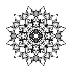 Hand drawn mandala. decoration in ethnic oriental  doodle ornament.