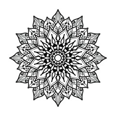 Hand drawn mandala. decoration in ethnic oriental  doodle ornament.