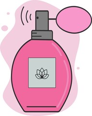 Vector hand-drawn illustration of cosmetic product