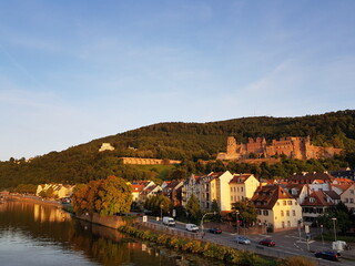 View of the city of the river - Heidelberg, Germany