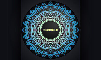 Mandala pattern abstract design.Islamic Ramadan banner design, business card greeting card, and poster design. 