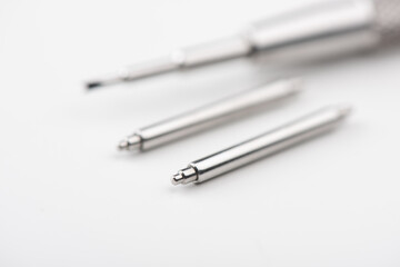 Close up the spring bars