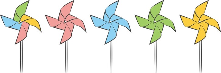 風車 カラフル