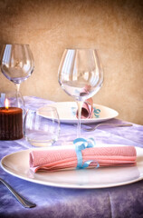 The table set for dinner shows off the napkin