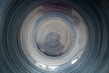 Fototapeta na wymiar Blue silver italian glass bowl close up on wood