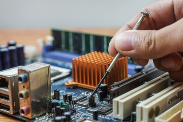 Use a screwdriver to remove the screws to inspect the electronic circuit board.
