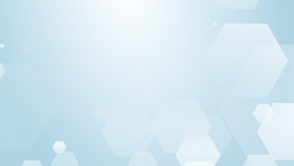 Abstract hexagon geometric white blue pattern medical background.